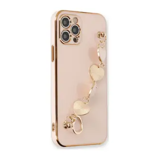 Apple iPhone 12 Pro Max Uyumlu Kılıf Esila Silikon - Pudra