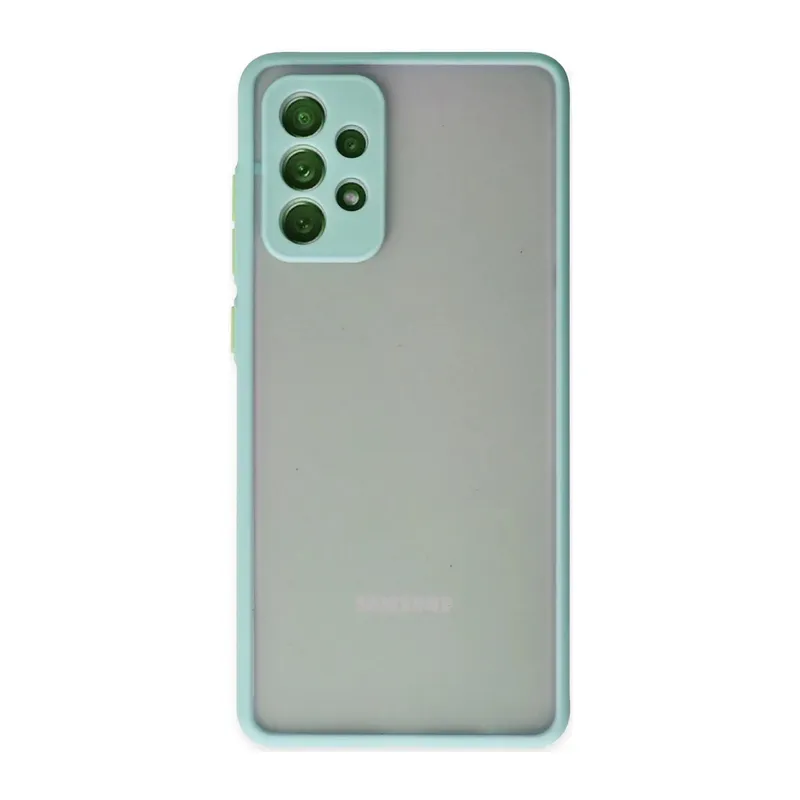 Samsung Galaxy A72 Uyumlu Kılıf Montreal Silikon Kapak - Turkuaz
