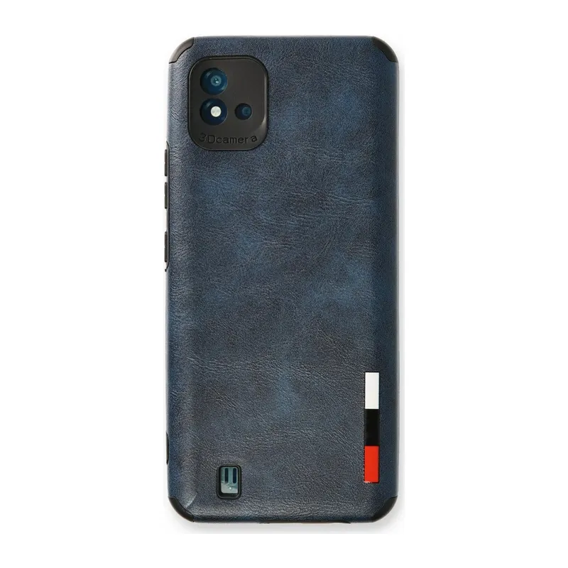 Realme C11 2021 Uyumlu Kılıf Loop Deri Silikon - Lacivert