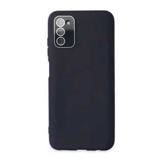Samsung Galaxy A03S Uyumlu Kılıf Lansman Glass Kapak - Lacivert