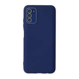 Samsung Galaxy A03S Uyumlu Kılıf Lansman Glass Kapak - Sky Blue