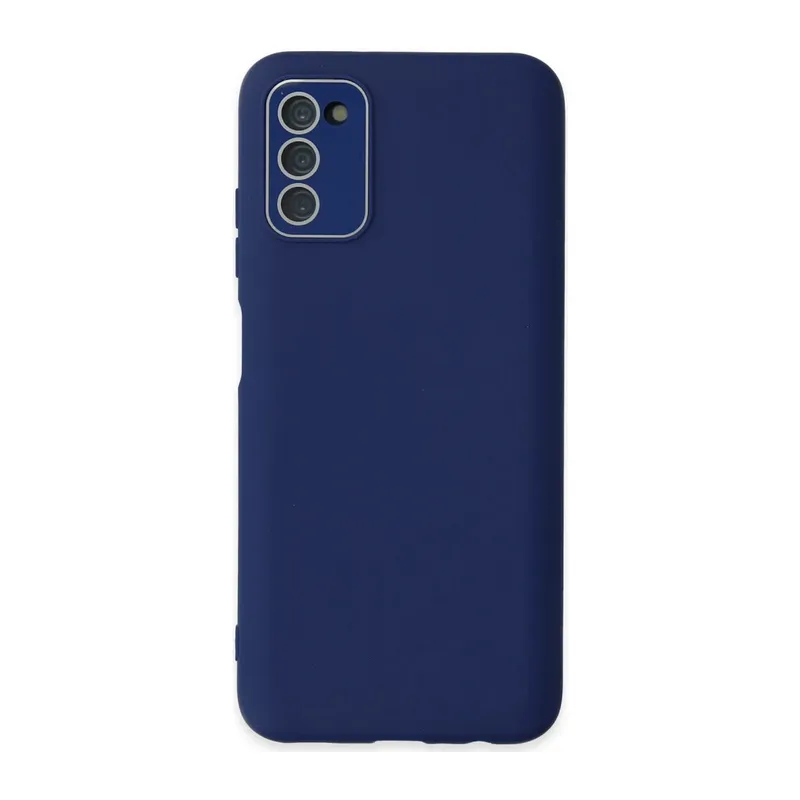Samsung Galaxy A03S Uyumlu Kılıf Lansman Glass Kapak - Sky Blue