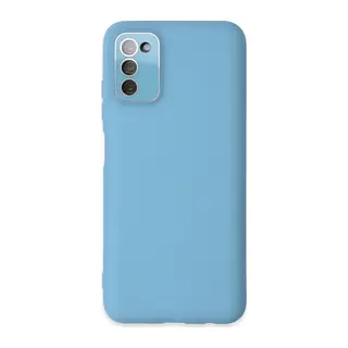 Samsung Galaxy A03S Kılıf Lansman Glass Kapak - Mavi