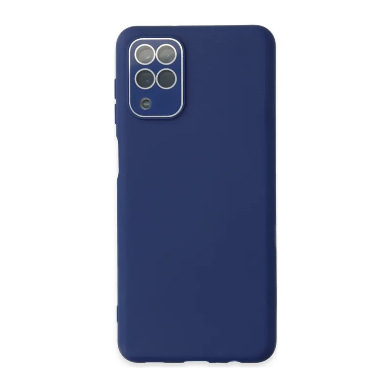Samsung Galaxy A22 Uyumlu Kılıf Lansman Glass Kapak - Sky Blue
