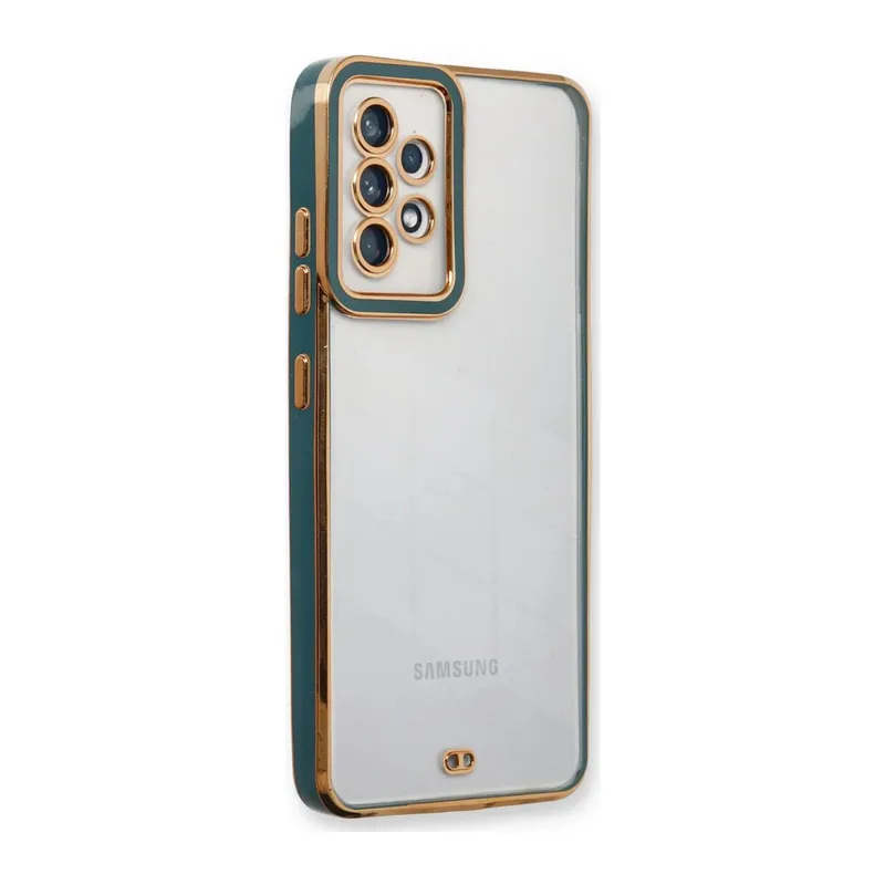 Samsung Galaxy A33 5G Uyumlu Kılıf Liva Lens Silikon - Yeşil