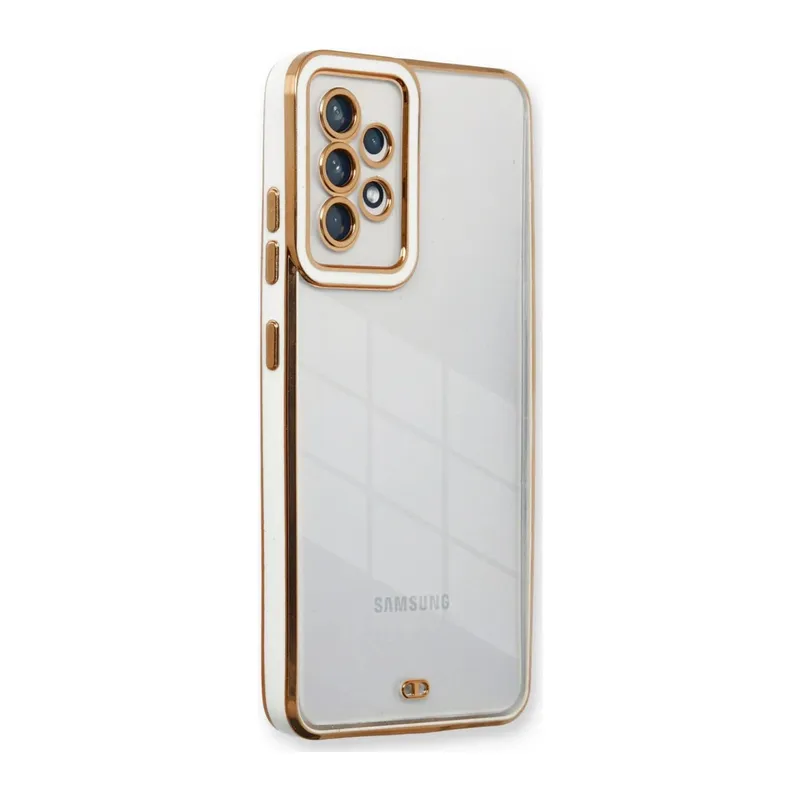 Samsung Galaxy A53 5G Uyumlu Kılıf Liva Lens Silikon - Beyaz