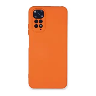Xiaomi Redmi Note 11 Uyumlu Kılıf Nano içi Kadife Silikon - Turuncu