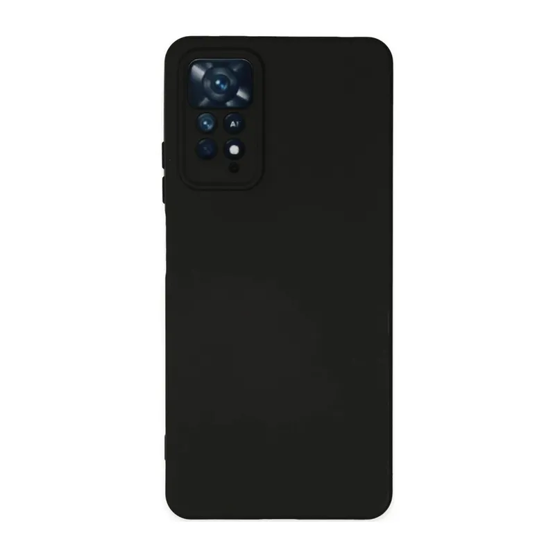 Xiaomi Redmi Note 11 Pro Uyumlu Kılıf Nano içi Kadife Silikon - Siyah