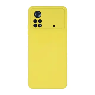 Xiaomi Poco X4 Pro 5G Uyumlu Kılıf Nano içi Kadife Silikon - Sarı