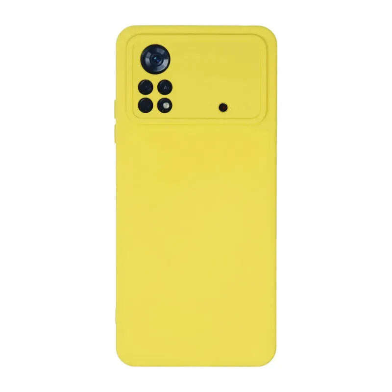 Xiaomi Poco X4 Pro 5G Uyumlu Kılıf Nano içi Kadife Silikon - Sarı