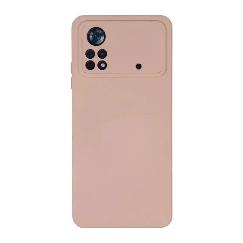 Xiaomi Poco X4 Pro 5G Uyumlu Kılıf Nano içi Kadife Silikon - Pudra