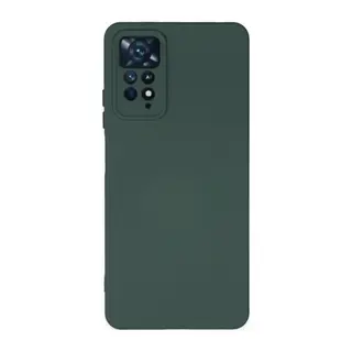 Xiaomi Redmi Note 11 Pro Uyumlu Kılıf Nano içi Kadife Silikon - Koyu Yeşil