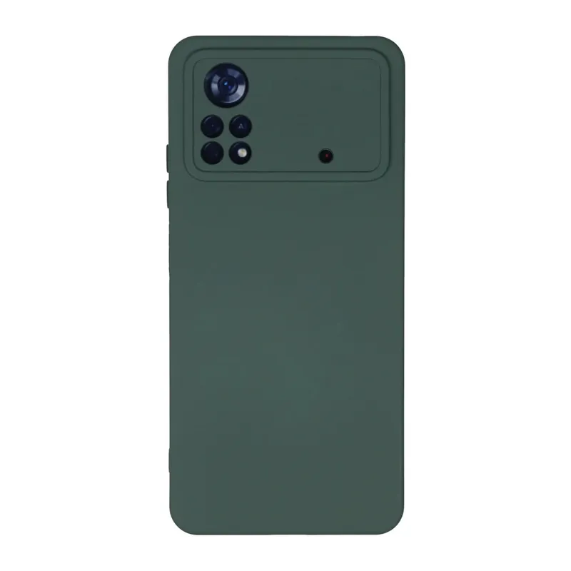 Xiaomi Poco X4 Pro 5G Uyumlu Kılıf Nano içi Kadife Silikon - Koyu Yeşil