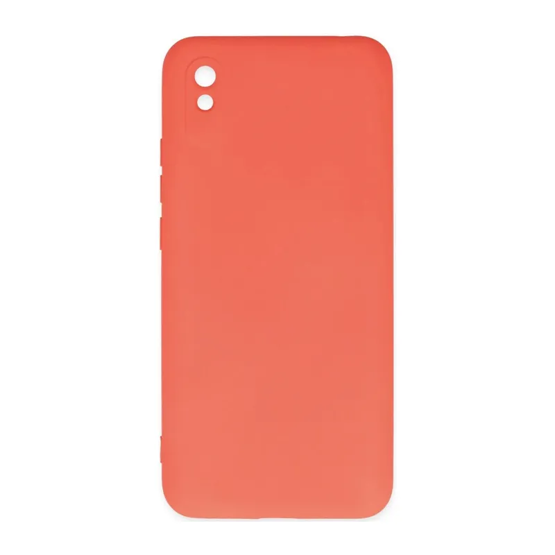 Xiaomi Redmi 9A Uyumlu Kılıf Nano içi Kadife Silikon - Turuncu