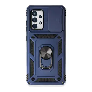 Samsung Galaxy A53 5G Kılıf Pars Lens Yüzüklü Silikon - Lacivert