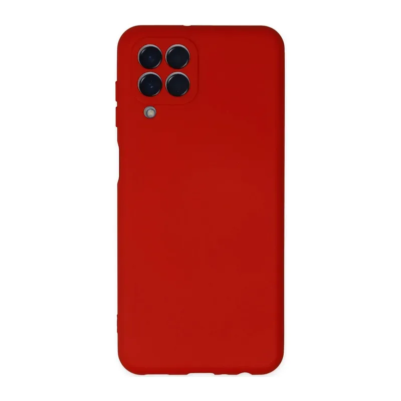 Samsung Galaxy M33 Uyumlu Kılıf Nano içi Kadife Silikon - Kırmızı
