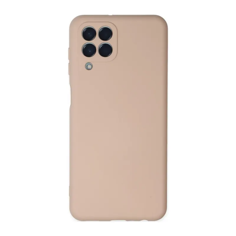 Samsung Galaxy M33 Uyumlu Kılıf Nano içi Kadife Silikon - Pudra