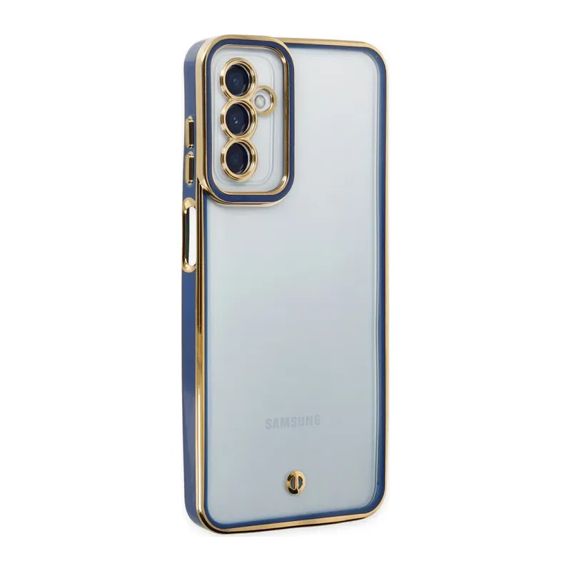 Samsung Galaxy M23 Kılıf Liva Lens Silikon - Mavi