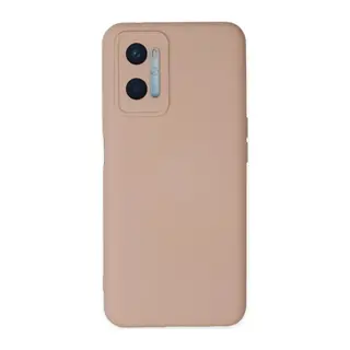 Oppo A96 Uyumlu Kılıf Nano içi Kadife Silikon - Pudra