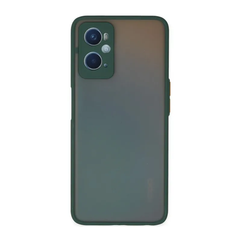 Oppo A96 Uyumlu Kılıf Montreal Silikon Kapak - Yeşil