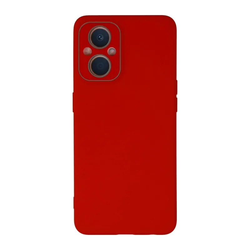 Oppo Reno 7 Lite Kılıf Lansman Glass Kapak - Kırmızı