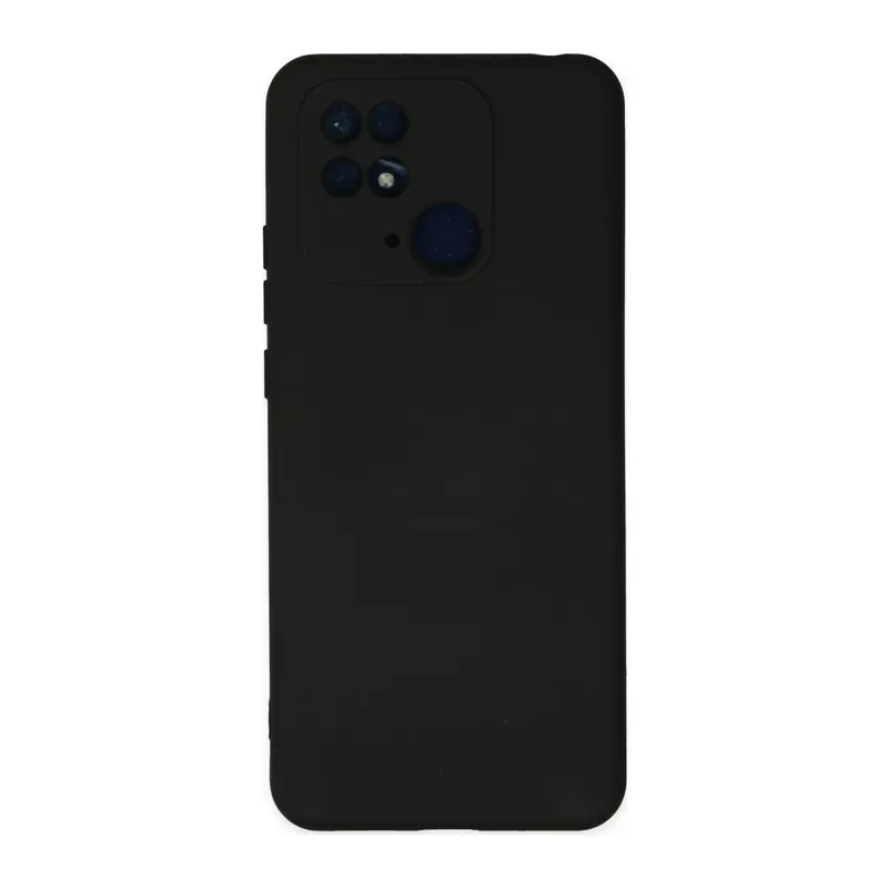 Xiaomi Redmi 10C Kılıf Nano içi Kadife Silikon - Siyah