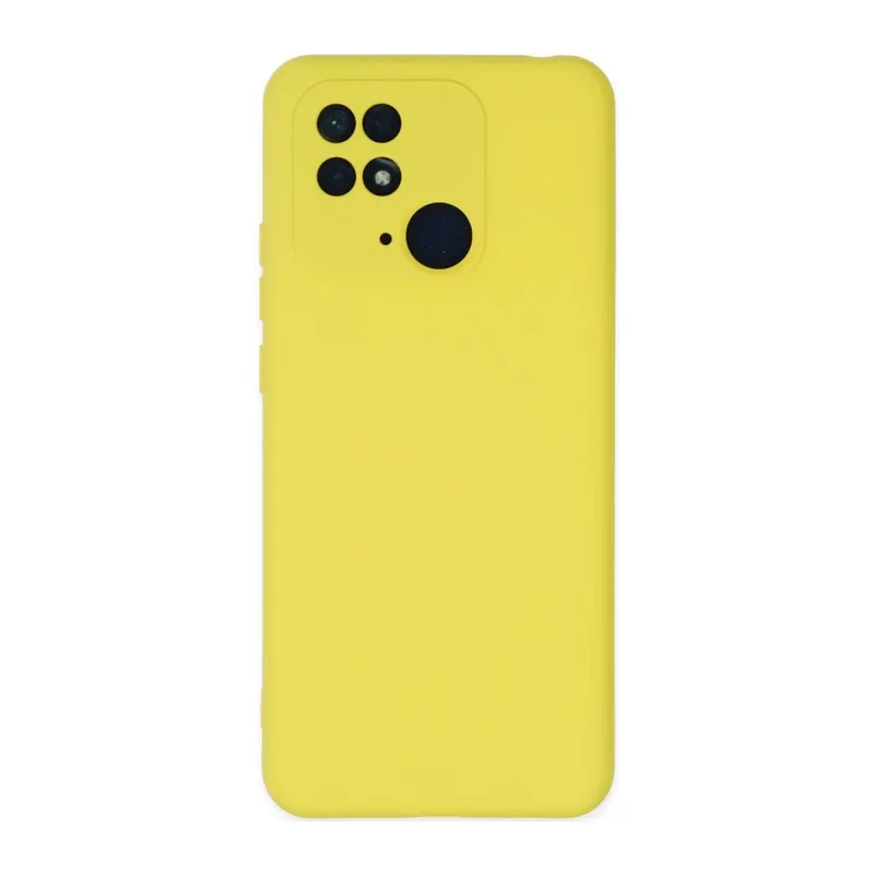 Xiaomi Redmi 10C Uyumlu Kılıf Nano içi Kadife Silikon - Sarı