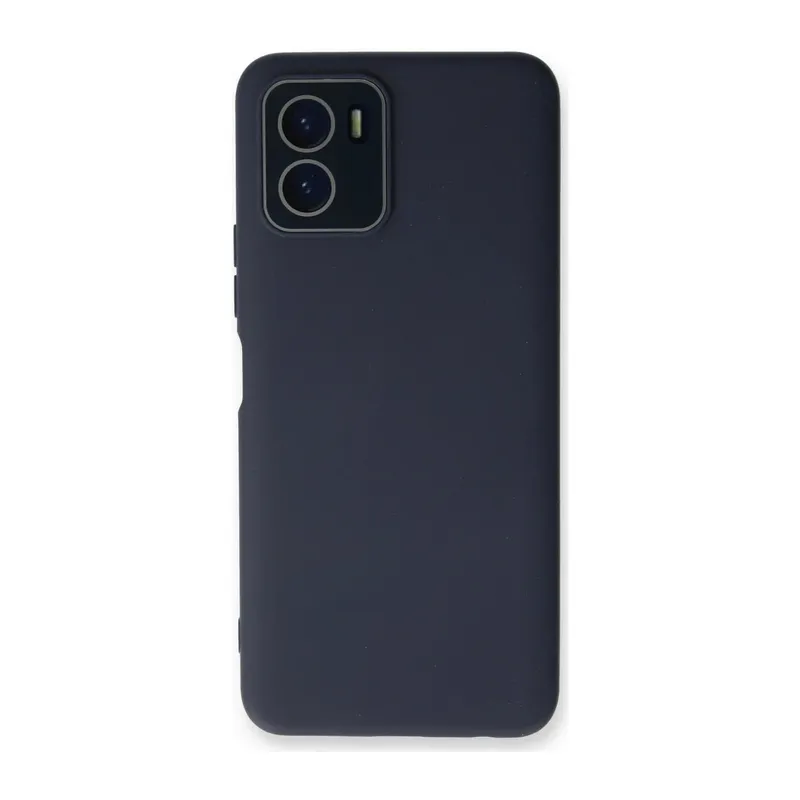 Vivo Y15S Uyumlu Kılıf Lansman Glass Kapak - Lacivert