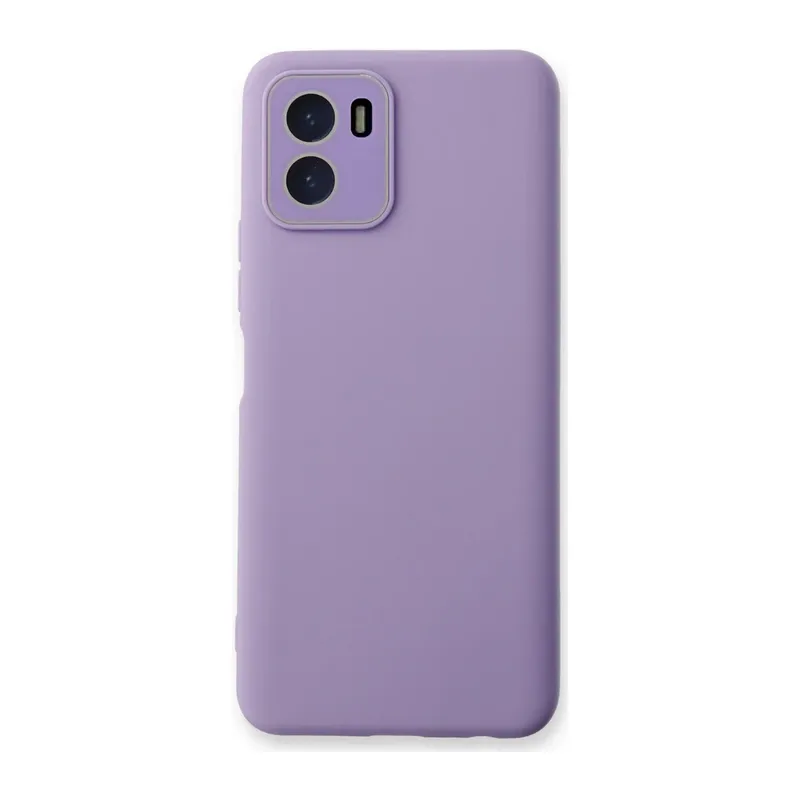 Vivo Y15S Uyumlu Kılıf Lansman Glass Kapak - Lila