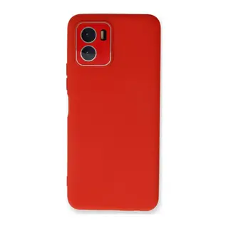 Vivo Y15S Kılıf Lansman Glass Kapak - Kırmızı