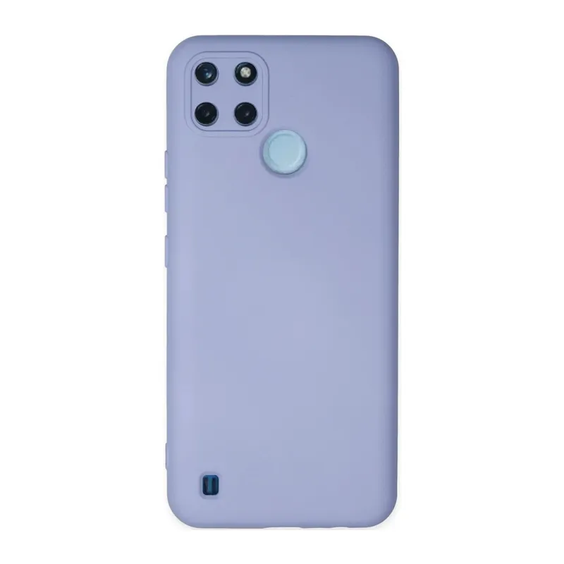 Realme C25Y Uyumlu Kılıf Nano içi Kadife Silikon - Lila