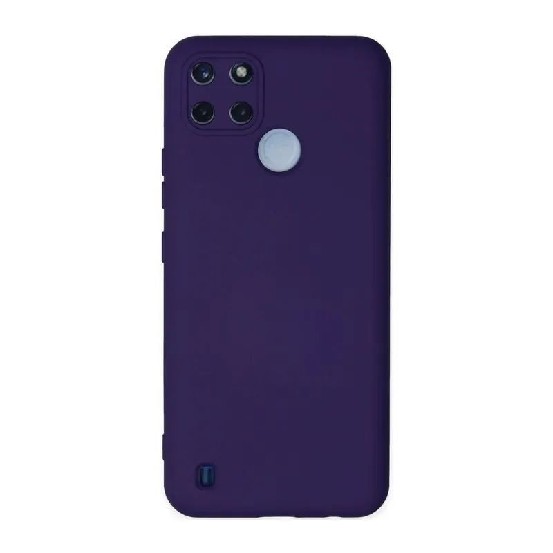 Realme C25Y Uyumlu Kılıf Nano içi Kadife Silikon - Mor