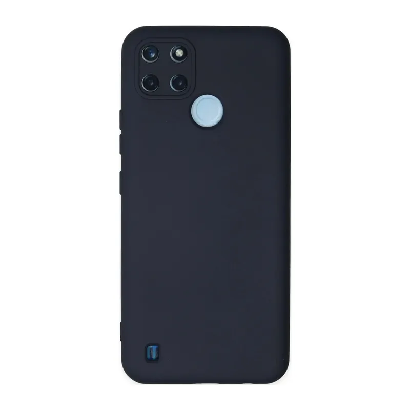 Realme C25Y Uyumlu Kılıf Nano içi Kadife Silikon - Lacivert