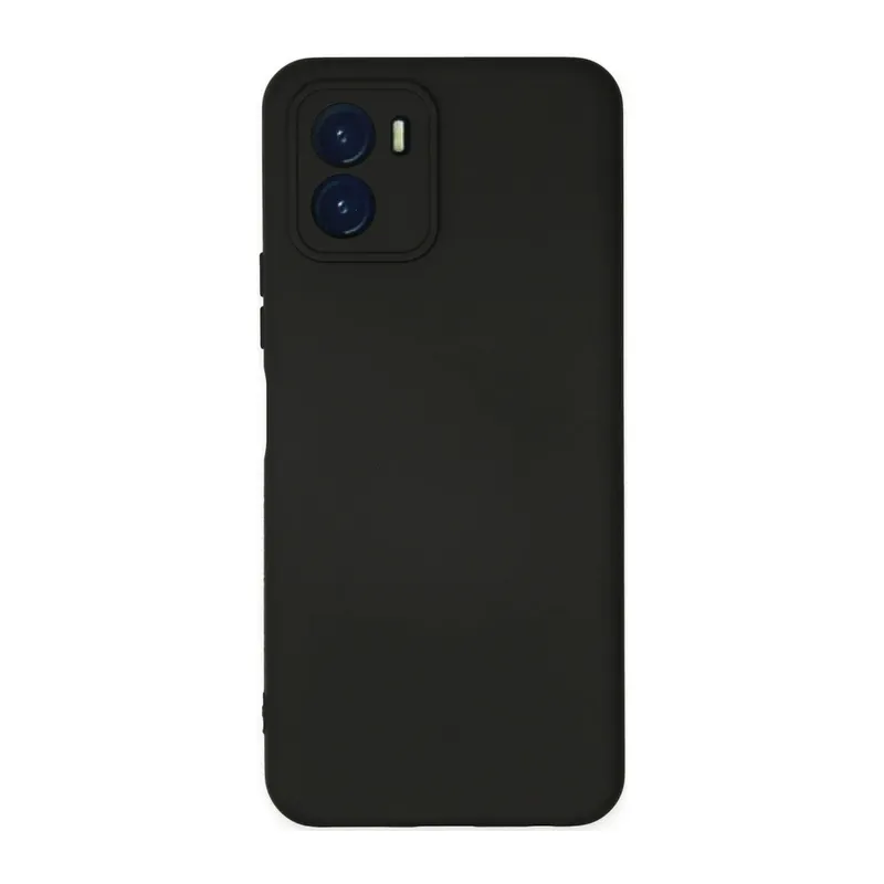 Vivo Y15S Uyumlu Kılıf Nano içi Kadife Silikon - Siyah