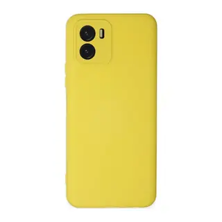 Vivo Y15S Kılıf Nano içi Kadife Silikon - Sarı