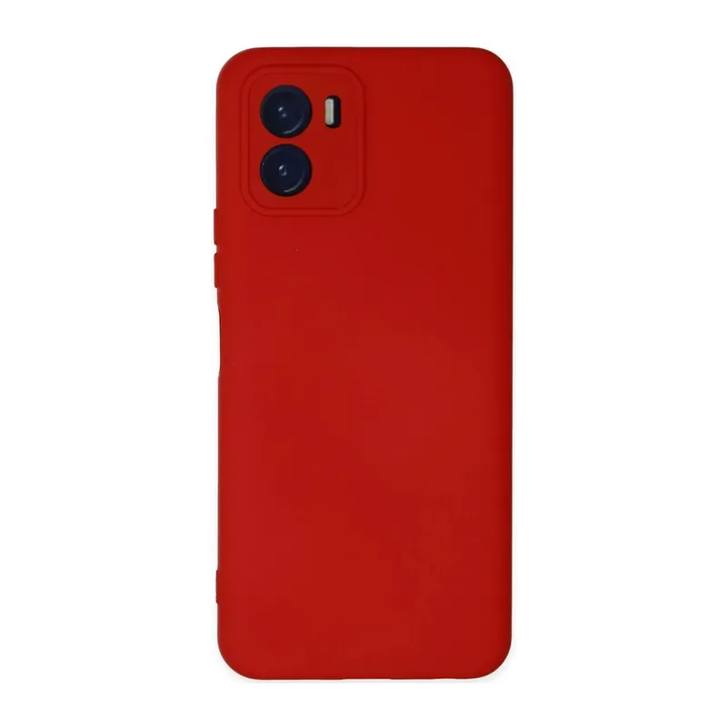 Vivo Y15S Uyumlu Kılıf Nano içi Kadife Silikon - Kırmızı