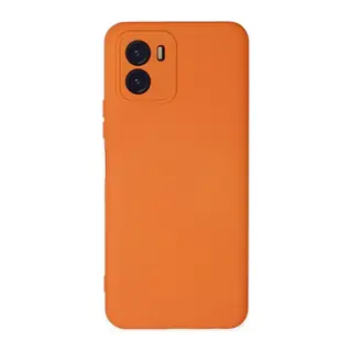 Vivo Y15S Kılıf Nano içi Kadife Silikon - Turuncu
