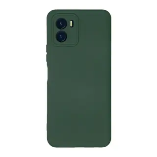 Vivo Y15S Kılıf Nano içi Kadife Silikon - Koyu Yeşil