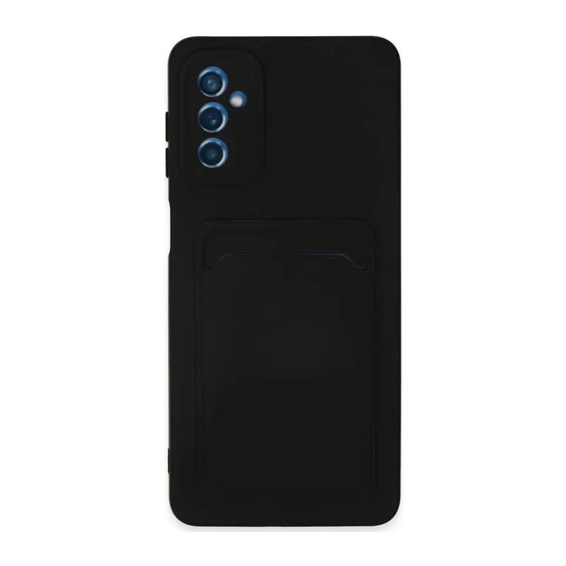 Samsung Galaxy M52 5G Uyumlu Kılıf Kelvin Kartvizitli Silikon - Siyah