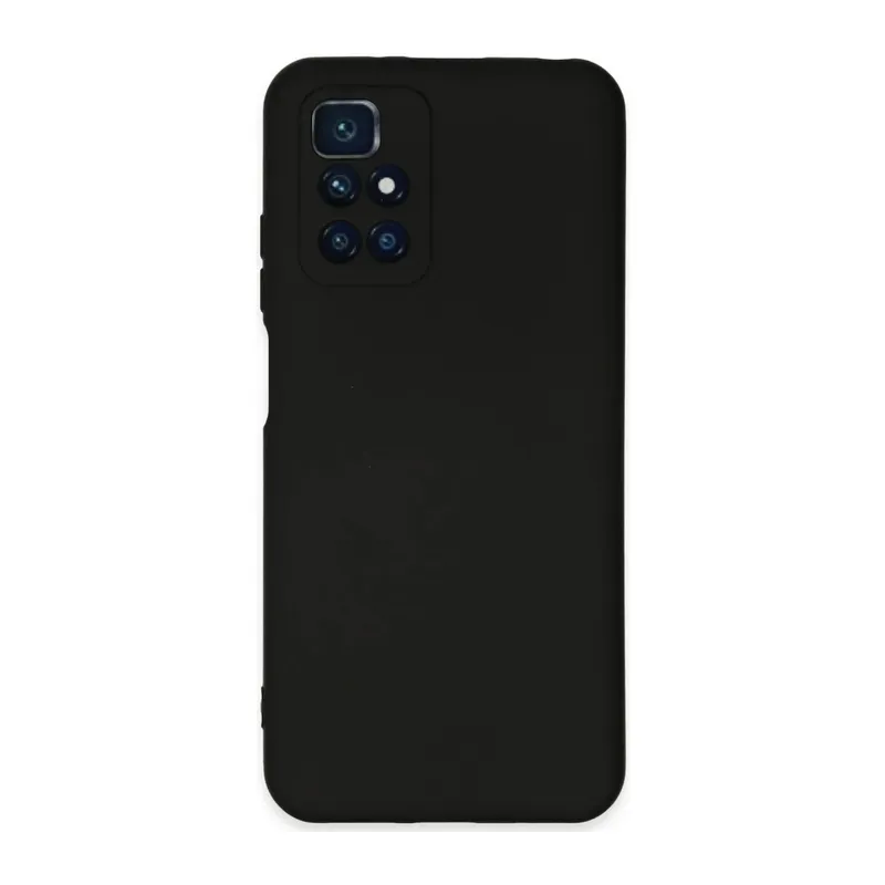 Xiaomi Redmi 10 2022 Uyumlu Kılıf Nano içi Kadife Silikon - Siyah