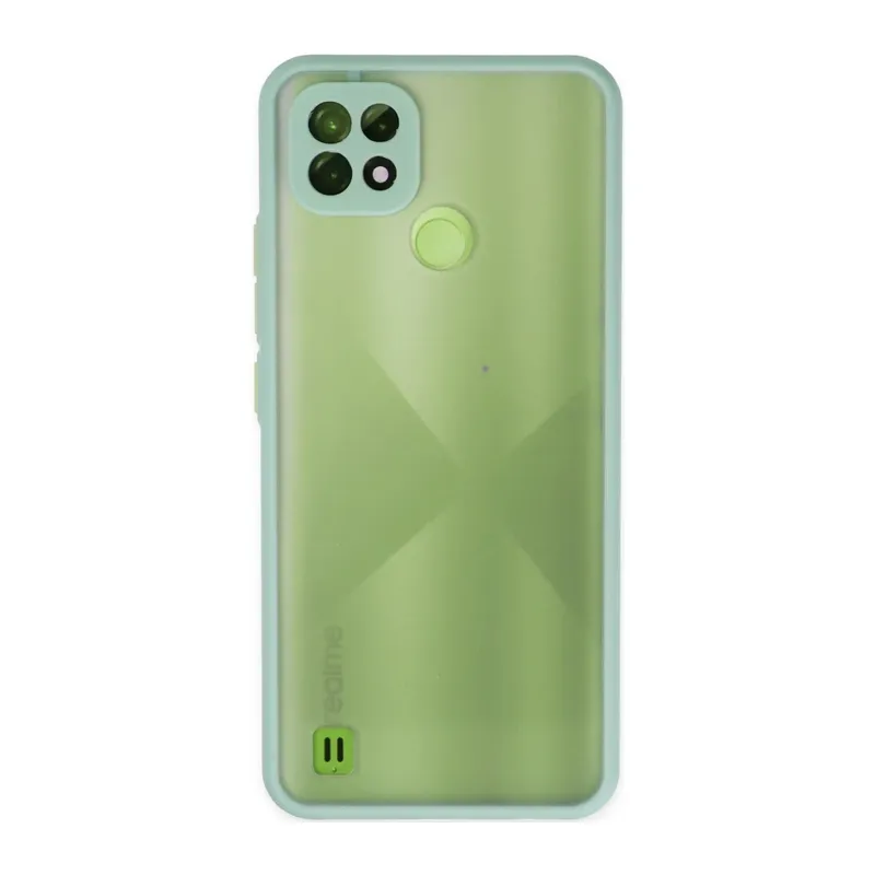 Realme C21 Uyumlu Kılıf Montreal Silikon Kapak - Turkuaz