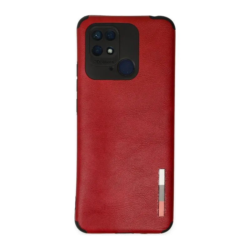 Xiaomi Redmi 10C Kılıf Loop Deri Silikon - Kırmızı
