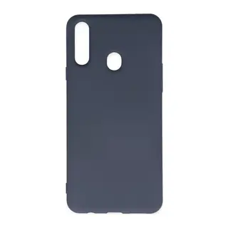 Samsung Galaxy A20S Kılıf Nano içi Kadife Silikon - Gri