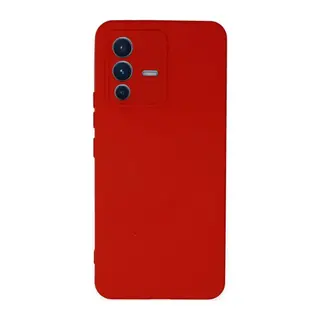 Vivo V23 5G Uyumlu Kılıf Nano içi Kadife Silikon - Kırmızı