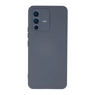 Vivo V23 5G Kılıf Nano içi Kadife Silikon - Gri