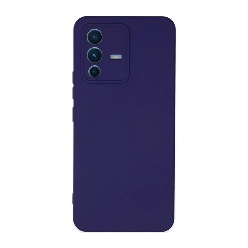 Vivo V23 5G Uyumlu Kılıf Nano içi Kadife Silikon - Mor