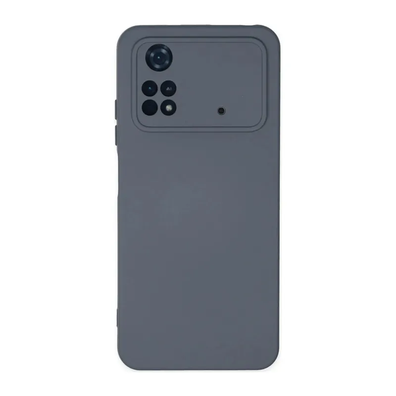 Xiaomi Poco M4 Pro 4G Uyumlu Kılıf Nano içi Kadife Silikon - Gri