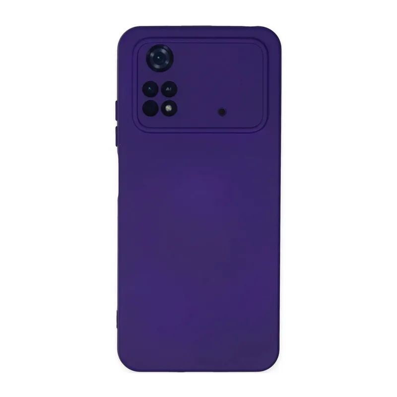 Xiaomi Poco M4 Pro 4G Uyumlu Kılıf Nano içi Kadife Silikon - Mor