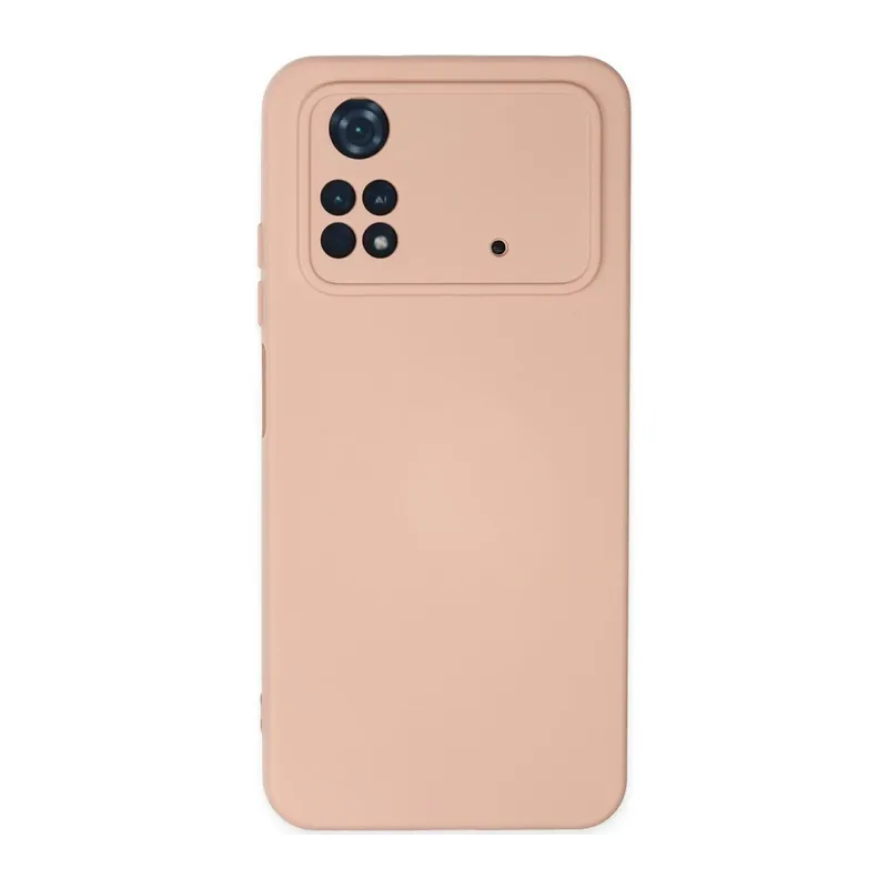 Xiaomi Poco M4 Pro 4G Uyumlu Kılıf Nano içi Kadife Silikon - Pudra