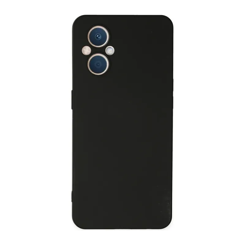 Oppo Reno 7 Lite Kılıf Nano içi Kadife Silikon - Siyah